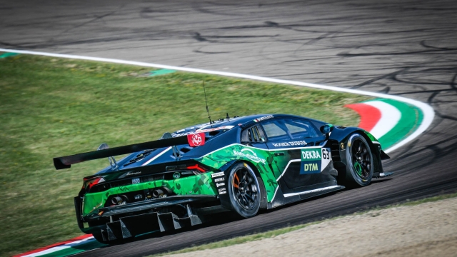 La Lamborghini numero 63 di Bortolotti, terza in gara-1, decima in gara-2
