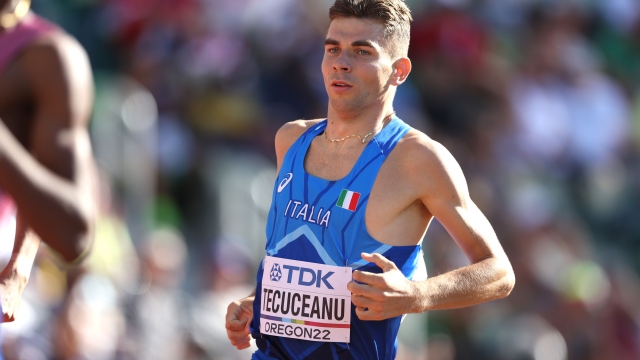 Catalin Tecuceanu of Team Italy competes in the Men's 800m heats on day six of the World Athletics Championships Oregon22 at Hayward Field on July 20, 2022 in Eugene, Oregon.   Christian Petersen/Getty Images/AFP
== FOR NEWSPAPERS, INTERNET, TELCOS & TELEVISION USE ONLY ==