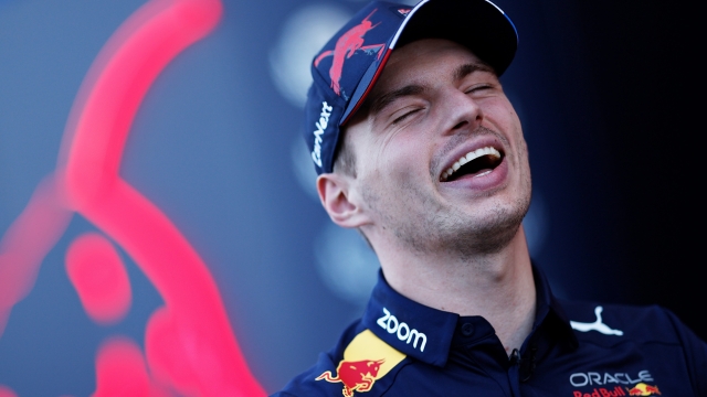 AUSTIN, TEXAS - OCTOBER 20: Max Verstappen of the Netherlands and Oracle Red Bull Racing laughs in the Paddock during previews ahead of the F1 Grand Prix of USA at Circuit of The Americas on October 20, 2022 in Austin, Texas.   Chris Graythen/Getty Images/AFP