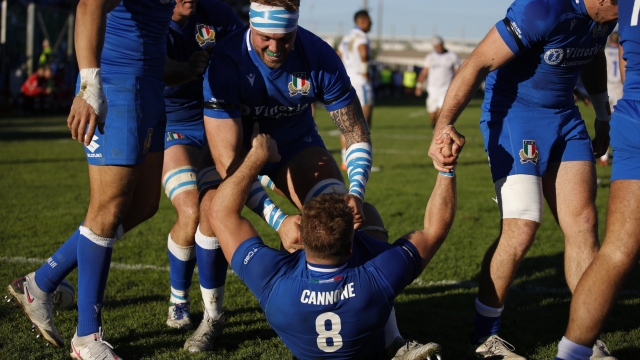 Lorenzo Cannone meta Italia rugby