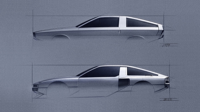 I bozzetti della Hyundai Pony Coupé Concept