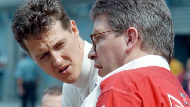 Ross Brawn con Michael Schumacher