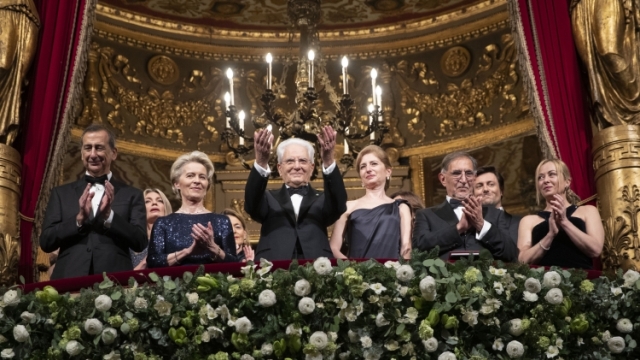 Sergio Mattarella alla prima della Scala di Milano il 7 dicembre 2022