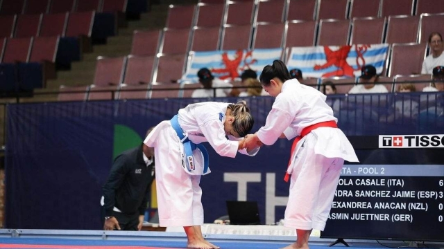 Carola Casale durante l'edizione 2022 dei World Games (crediti: karate.netgallery)