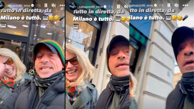 Eros Ramazzotti e Michelle Hunziker insieme a Milano