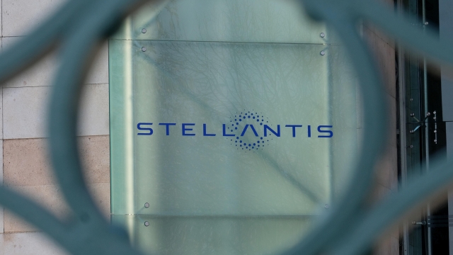 The "Stellantis" sign posted at the main entrance of the Fiat Mirafiori building in Turin, Italy, 17 January 2021. ANSA/ALESSANDRO DI MARCO