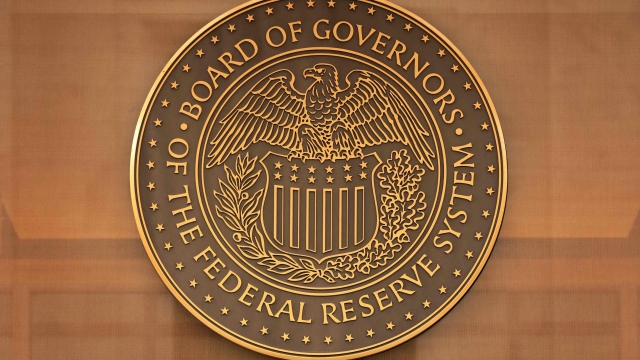 WASHINGTON, DC - MARCH 13: The seal of the Federal Reserve Board is seen outside its William McChesney Martin Building as they joined other government financial institutions to bail out Silicon Valley Bank's account holders after it collapsed on March 13, 2023 in Washington, DC. U.S. President Joe Biden tried to assure the public that the U.S. banking industry was safe following SVB's collapse and after New York regulators' forced closure of Signature Bank.   Alex Wong/Getty Images/AFP (Photo by ALEX WONG / GETTY IMAGES NORTH AMERICA / Getty Images via AFP)