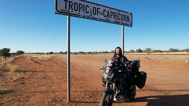 L'arrivo al Tropico del Capricorno in Namibia
