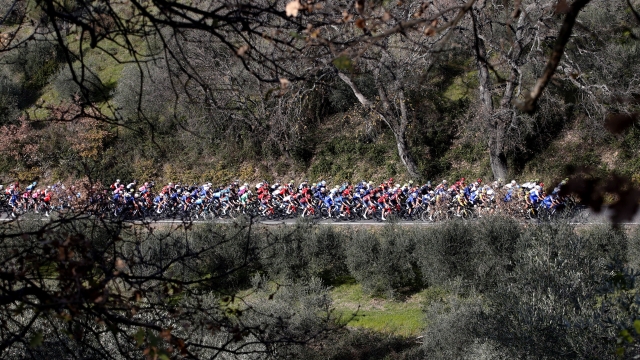 Tirreno Adriatico 2023 - 58th Edition - 2nd stage Camaiore - Follonica 209 km - 07/03/2023 - Scenery - Peloton - photo Ivan Benedetto/SprintCyclingAgency©2023