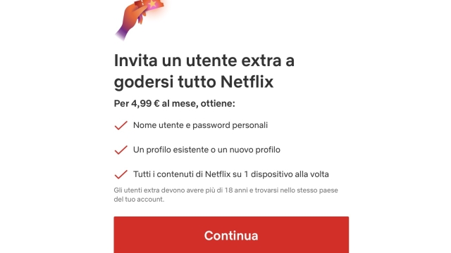 Netflix, come aggiungere un utente extra