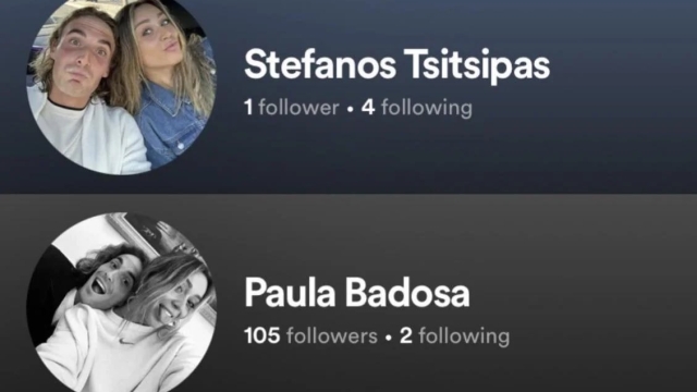 Stefanos Tsitsipas e Paula Badosa su Spotify