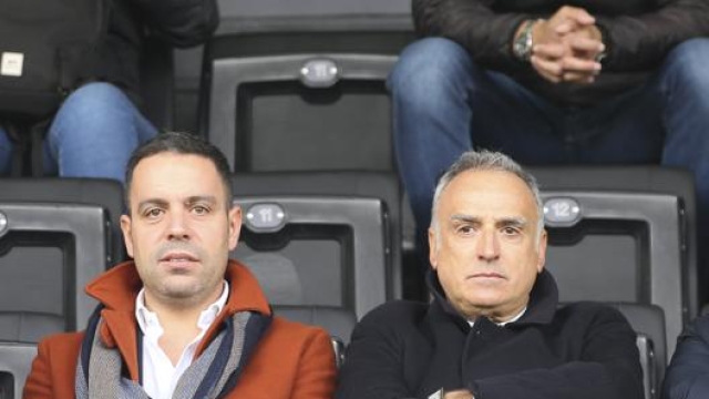 Da sinistra  Felice Saladini e Marcello  Cardona, proprietario e  presidente della Reggina. Lapresse