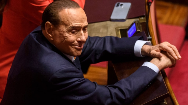 Silvio Berlusconi in Senato nel 2022