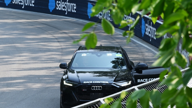 MONTREAL, QUEBEC - JUNE 16: A race control car is seen on track. An issue with the CCTV system at the track led to the FP1 session not running for 50 of the allotted 60 minutes during practice ahead of the F1 Grand Prix of Canada at Circuit Gilles Villeneuve on June 16, 2023 in Montreal, Quebec.   Clive Mason/Getty Images/AFP (Photo by CLIVE MASON / GETTY IMAGES NORTH AMERICA / Getty Images via AFP)