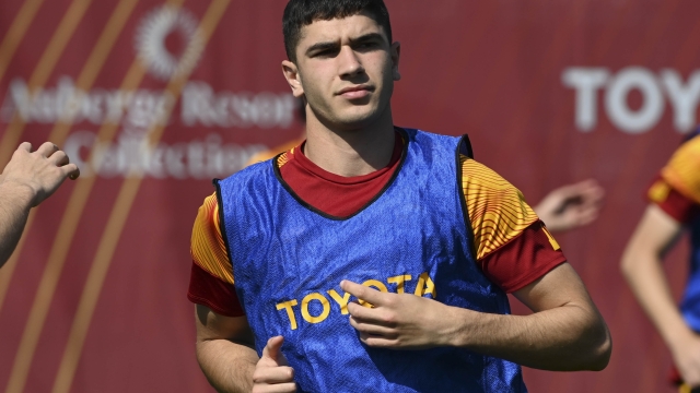 ROME, ITALY - MAY 04: AS Roma player Cristian Volpato during training session at Centro Sportivo Fulvio Bernardini on May 04, 2023 in Rome, Italy. (Photo by Luciano Rossi/AS Roma via Getty Images)