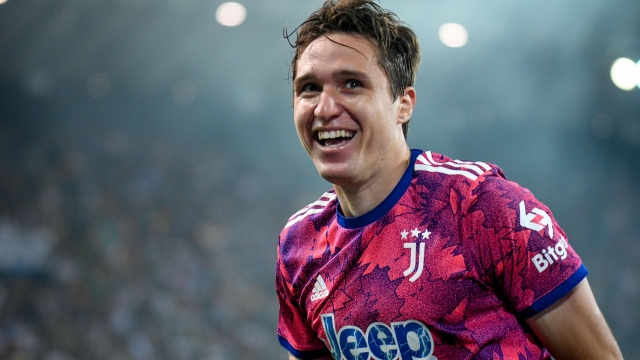 Juventus's Federico Chiesa celebrates after scoring a goal during the italian soccer Serie A match Udinese Calcio vs Juventus FC at the Friuli - Dacia Arena stadium in Udine, Italy, 04 June 2023
ANSA/ETTORE GRIFFONI