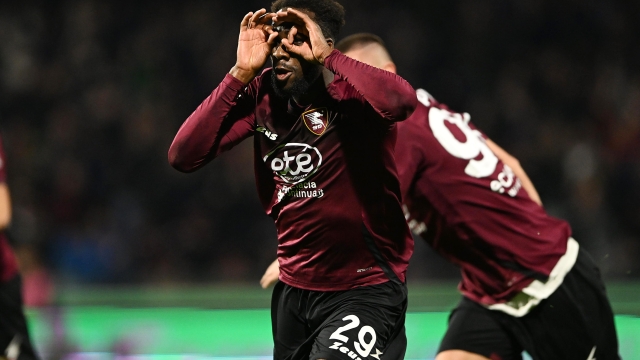 SALERNO, ITALY - MARCH 18: Boulaye Dia of Salernitana celebrates after scoring the 2-1 goal during the Serie A match between Salernitana and Bologna FC at Stadio Arechi on March 18, 2023 in Salerno, Italy. (Photo by Francesco Pecoraro/Getty Images)