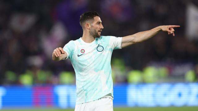 ROME, ITALY - MAY 24: Roberto Gagliardini of FC Internazionale in action, gestures during the Coppa Italia Final match between ACF Fiorentina and FC Internazionale at Stadio Olimpico on May 24, 2023 in Rome, Italy. (Photo by Francesco Scaccianoce - Inter/Inter via Getty Images)