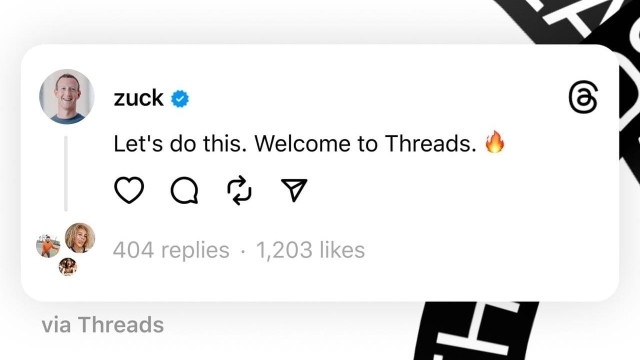 Il primo post di Mark Zuckerberg su Threads