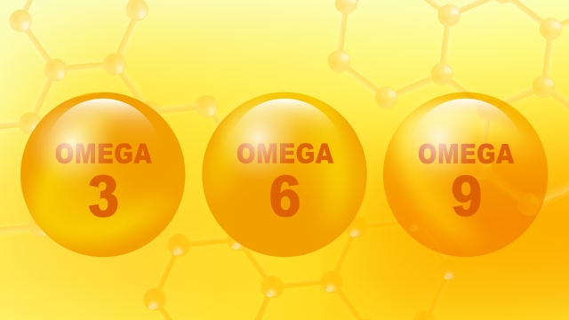 Vector Omega acids three six and nine fish oil pills and dna molecule symbol on yellow background. Acid epa dha 3, 6 and 9 organic vitamin nutrient