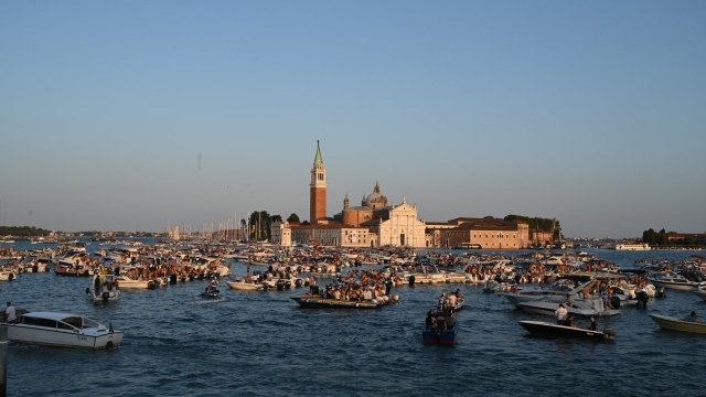 Venezia, 15/07/23 - festa del redentore 2023 ©Marco Sabadin/Vision - ponte votivo e barche alla festa del redentore - fotografo: marco sabadin/vision