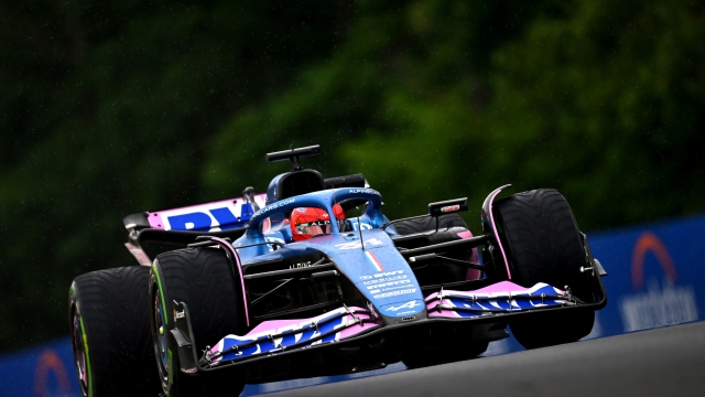 BUDAPEST, HUNGARY - JULY 21: Esteban Ocon of France driving the (31) Alpine F1 A523 Renault on track during practice ahead of the F1 Grand Prix of Hungary at Hungaroring on July 21, 2023 in Budapest, Hungary. (Photo by Dan Mullan/Getty Images)