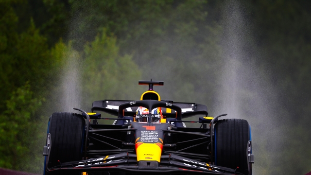 SPA, BELGIUM - JULY 28: Max Verstappen of the Netherlands driving the (1) Oracle Red Bull Racing RB19 on track during qualifying ahead of the F1 Grand Prix of Belgium at Circuit de Spa-Francorchamps on July 28, 2023 in Spa, Belgium. (Photo by Mark Thompson/Getty Images)