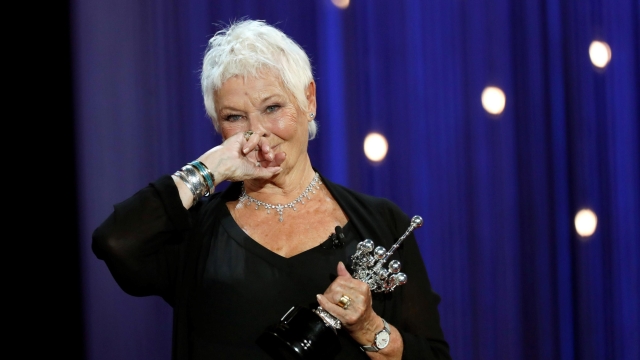 epa07046474 British actress Judy Dench receives the Donostia Award during the 66th edition of San Sebastian international Film Festival (SSIFF), in San Sebastian, Basque Country, northern Spain, 25 September 2018. The SSIFF will be held from 21 to 29 September 2018.  EPA/Javier Etxezarreta