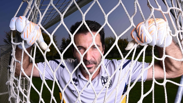 Gianluigi Buffon, known as Gigi, Italian footballer, goalkeeper and captain of Parma Football Club, former 2006 World Champion and vice-champion of Europe in 2012 with the Italian National Team, is pictured during an interview at the Collecchio Sports Center, in Parma on October 27, 2022. (Photo by Miguel MEDINA / AFP)