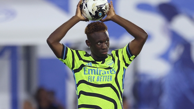 WASHINGTON, DC - JULY 18: Folarin Balogun #26 of Arsenal FC looks on during the MLS All-Star Skills Challenge between Arsenal FC and MLS All-Stars at Audi Field on July 18, 2023 in Washington, DC.   Tim Nwachukwu/Getty Images/AFP (Photo by Tim Nwachukwu / GETTY IMAGES NORTH AMERICA / Getty Images via AFP)