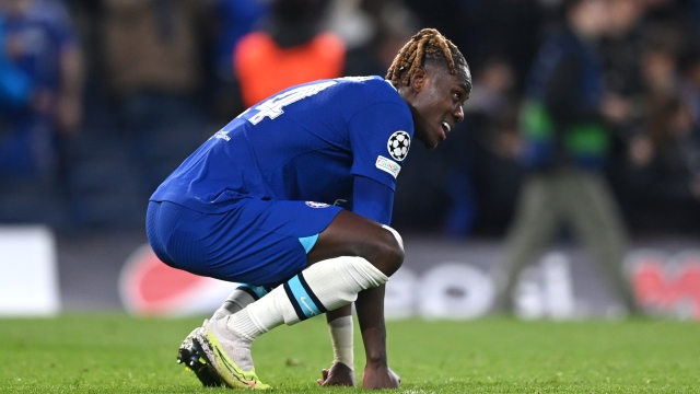 LONDON, ENGLAND - APRIL 18: Trevoh Chalobah of Chelsea looks dejected after their side's defeat in the UEFA Champions League quarterfinal second leg match between Chelsea FC and Real Madrid at Stamford Bridge on April 18, 2023 in London, England. (Photo by Michael Regan/Getty Images)