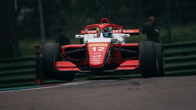 Kimi Antonelli in azione nella tappa di Imola della Formula Regional 2023. Nicoletti
