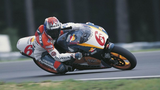 La grinta di Okada nel Mondiale 500 cc del 1996
