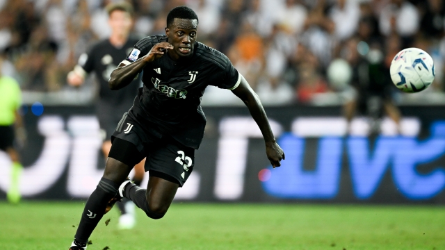 UDINE, ITALY - AUGUST 20: Timothy Weah of Juventus during the Serie A TIM match between Udinese Calcio and Juventus at Dacia Arena on August 20, 2023 in Udine, Italy. (Photo by Daniele Badolato - Juventus FC/Juventus FC via Getty Images)