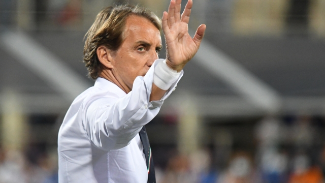Italy's head coach Roberto Mancini during the European Qualifiers for World Cup  Qualifying round - Group C between Italy and Bulgaria at the Artemio Franchi stadium in Florence, Italy, 02 September 2021 ANSA/CLAUDIO GIOVANNINI