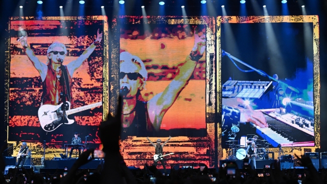 Italian singer Ligabue performs on stage during his concert at the San Siro stadium in Milan, Italy, 05 July 2023.  ANSA/DANIEL DAL ZENNARO