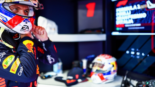 MONZA, ITALY - SEPTEMBER 01: Max Verstappen of the Netherlands and Oracle Red Bull Racing prepares to drive in the garage during practice ahead of the F1 Grand Prix of Italy at Autodromo Nazionale Monza on September 01, 2023 in Monza, Italy. (Photo by Mark Thompson/Getty Images)