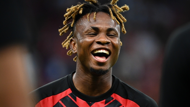 MILAN, ITALY - AUGUST 26: Samuel Chukwueze of AC Milan reacts during the Italian Serie A football match between AC Milan and Torino FC at San Siro Stadium in Milan, Italy on August 26, 2023. (Photo by Piero Cruciatti/Anadolu Agency via Getty Images)