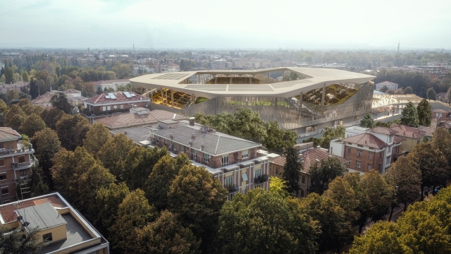 Un'anteprima del nuovo stadio Tardini di Parma