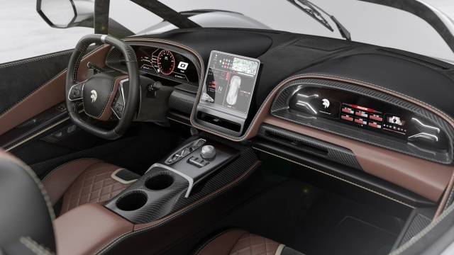 Gli interni della Ares Modena S1 Speedster