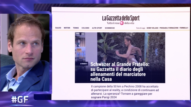 Signorini annuncia a Schwazer che la Gazzetta dello Sport sta seguendo i suoi allenamenti quotidiani con un diario su Gazzetta Active