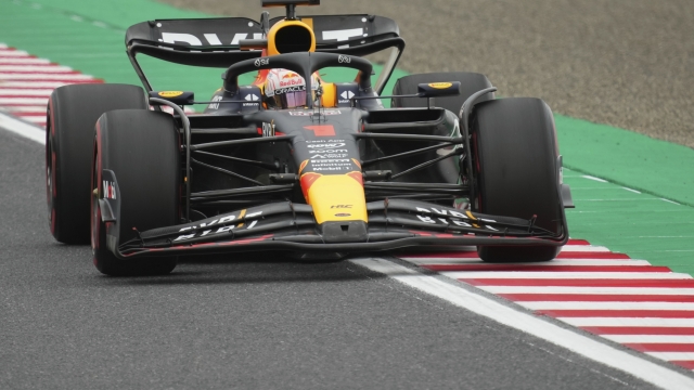 Red Bull driver Max Verstappen of the Netherlands steers his car during the first practice ahead of the Japanese Formula One Grand Prix at the Suzuka Circuit, Suzuka, central Japan, Friday, Sept. 22, 2023. (AP Photo/Toru Hanai)