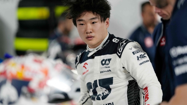 MONTREAL, QUEBEC - JUNE 16: Yuki Tsunoda of Japan and Scuderia AlphaTauri looks on in the garage during practice ahead of the F1 Grand Prix of Canada at Circuit Gilles Villeneuve on June 16, 2023 in Montreal, Quebec.   Rudy Carezzevoli/Getty Images/AFP (Photo by Rudy Carezzevoli / GETTY IMAGES NORTH AMERICA / Getty Images via AFP)