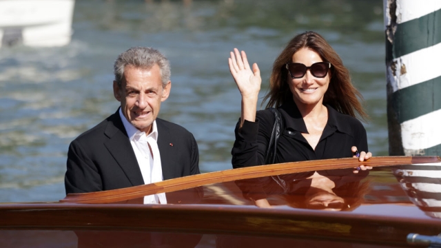 Carla Bruni e Nicolas Sarkozy a Venezia 2023