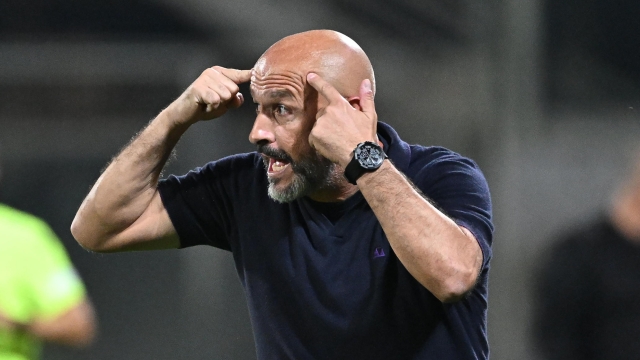 Fiorentina's head coach Vincenzo Italiano reacts during the UEFA Europa Conference League Group F soccer match between   ACF Fiorentina and Ferencvarosi TC at the at Artemio Franchi Stadium in Florence, Italy, 5 October 2023 ANSA/CLAUDIO GIOVANNINI