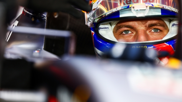 LUSAIL CITY, QATAR - OCTOBER 06: Max Verstappen of the Netherlands and Oracle Red Bull Racing prepares to drive in the garage during qualifying ahead of the F1 Grand Prix of Qatar at Lusail International Circuit on October 06, 2023 in Lusail City, Qatar. (Photo by Mark Thompson/Getty Images)