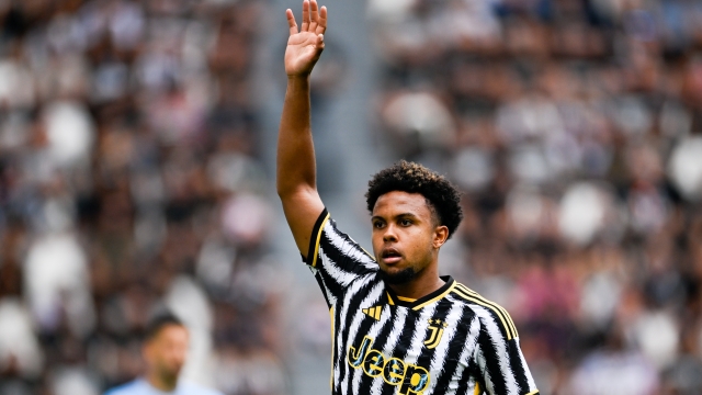TURIN, ITALY - SEPTEMBER 16: Weston McKennie of Juventus gestures during the Serie A TIM match between Juventus and SS Lazio at Allianz Stadium on September 16, 2023 in Turin, Italy. (Photo by Daniele Badolato - Juventus FC/Juventus FC via Getty Images)