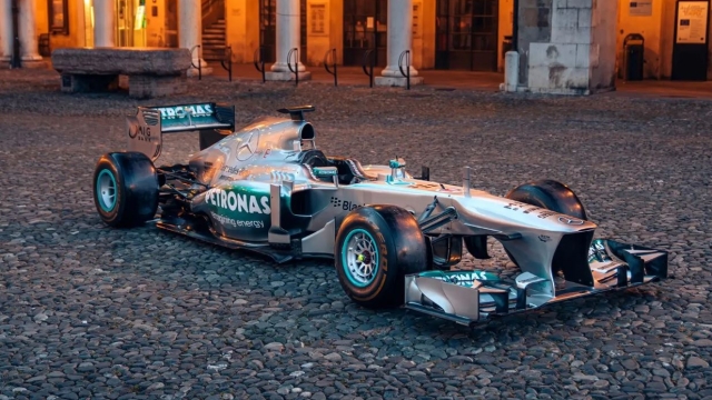 La Mercedes utilizzata da Lewis Hamilton nel 2013 (foto RM Sothebys)