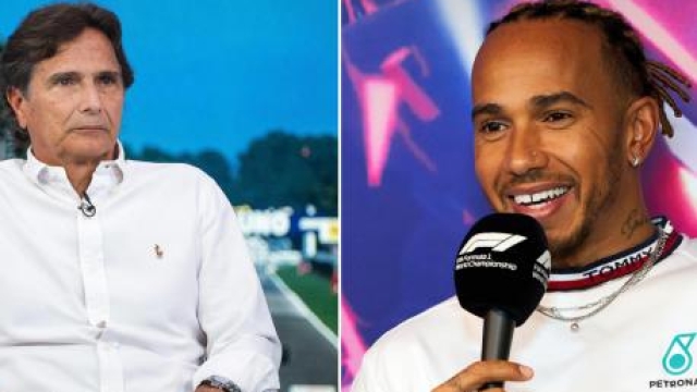 Nelson Piquet (a sin.), 71 anni, e Lewis Hamilton, 38