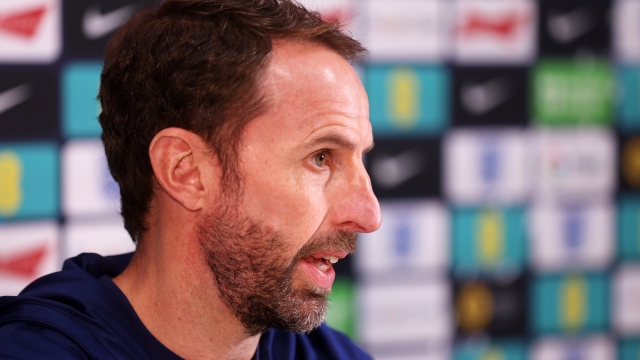 ENFIELD, ENGLAND - OCTOBER 16: Gareth Southgate, Manager of England, speaks to the media during the England Men Press Conference at Tottenham Hotspur Training Centre on October 16, 2023 in Enfield, England. (Photo by Alex Pantling/Getty Images)